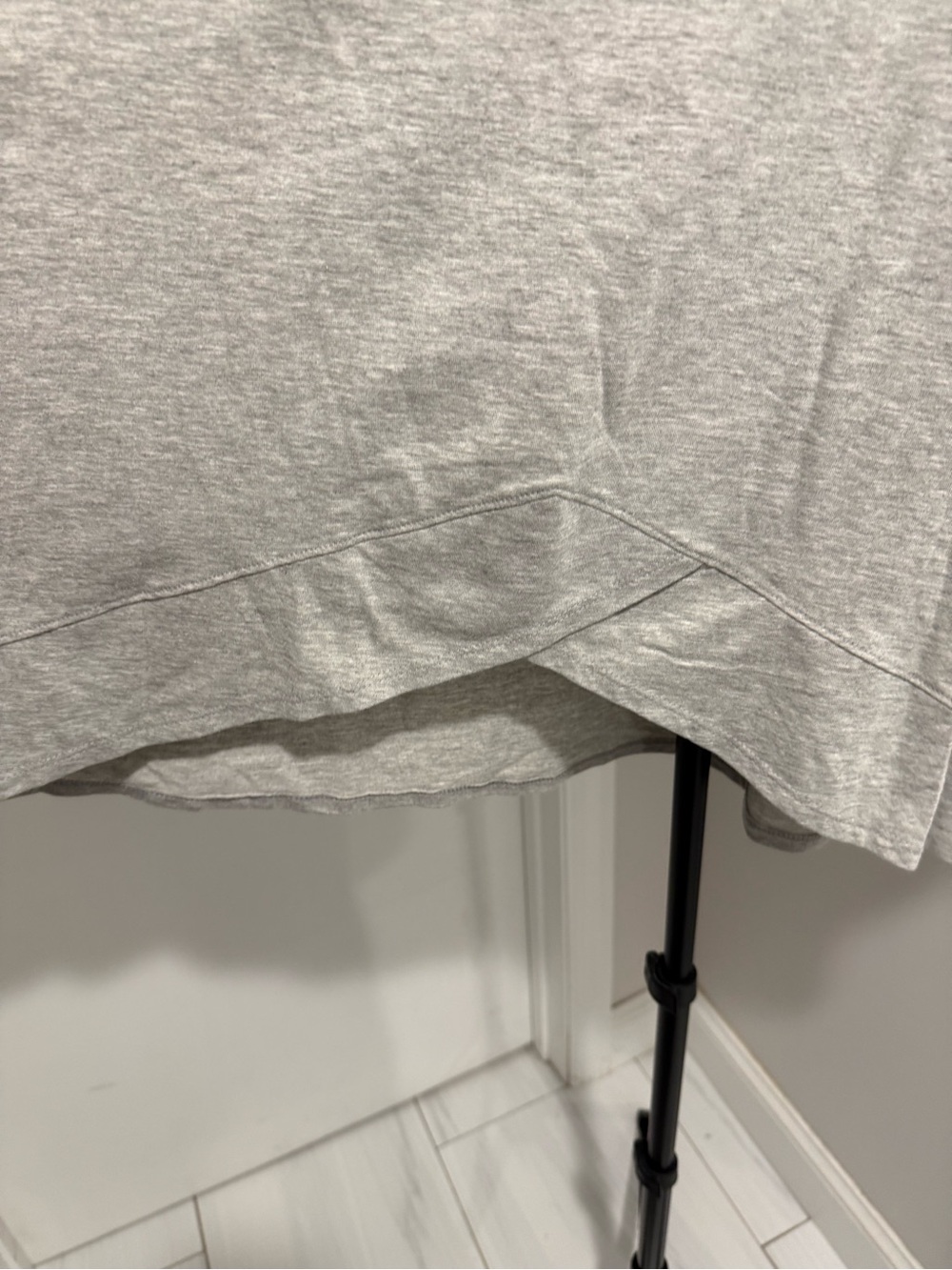 Emerald Light Gray Relaxed Boatneck Short Sleeve Top - Picture 5 of 10